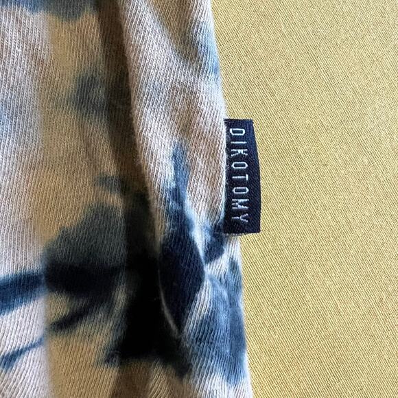 Dikotomy Yellow and Black Tie Dyed "Bad Decision' Long Sleeves Tee Shirt Size L - Picture 4 of 7